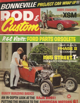 ROD & CUSTOM 1969 SEPT - STARBIRDs XSM, BUGGY BUILD BASICS, '36 AIRFLOW TEST